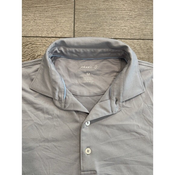 Johnnie O Polo Mens Medium Golf Shirt Gray NHL Arizona Coyotes Athletic Casual - Picture 1 of 7